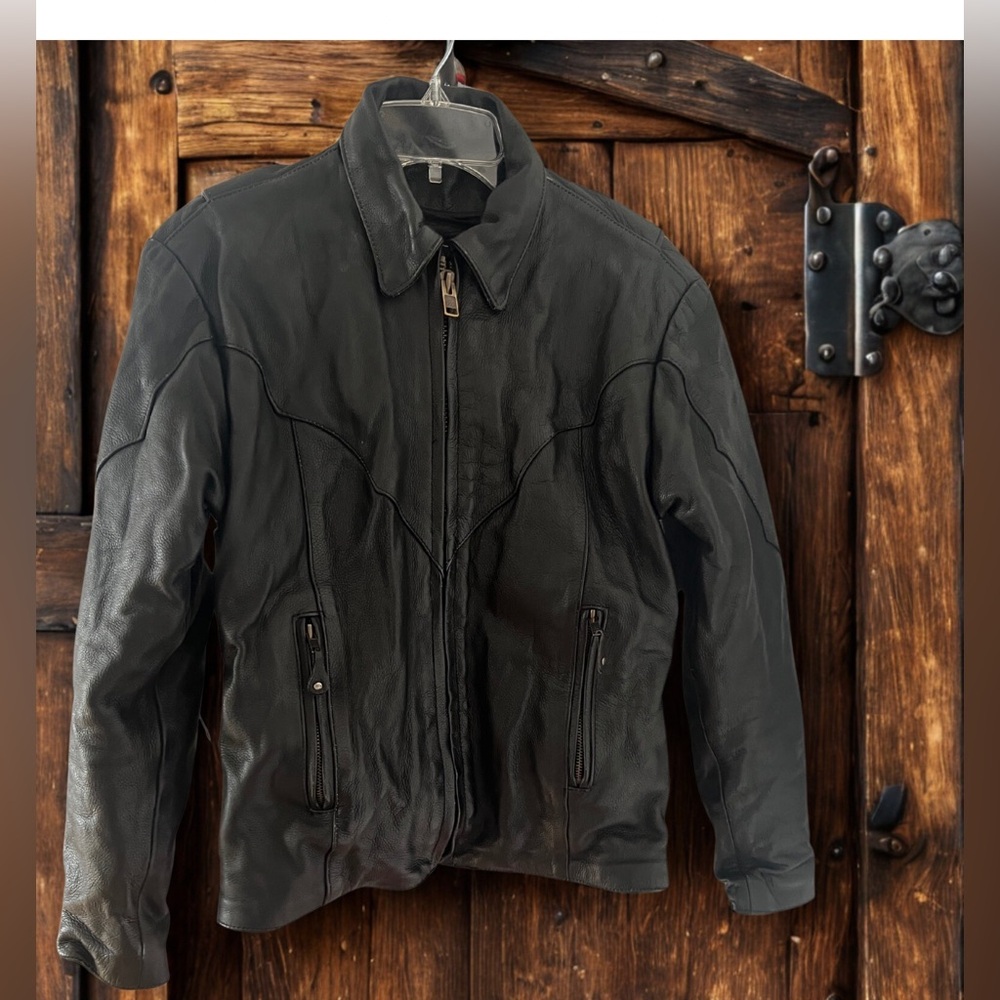 Women’s Unik Black Leather Jacket with Removable Lining
